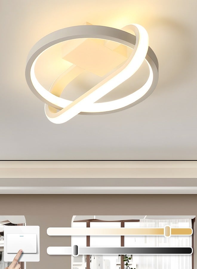 YATAI LIGHTING Modern LED Ceiling Light and Wall Lamp, 20W LED light Fixture, Flush Mount LED light, 3-Color Dimmable, White Aluminum & Acrylic, Ideal for Bedroom, Living Room, Dining Room - Image 1