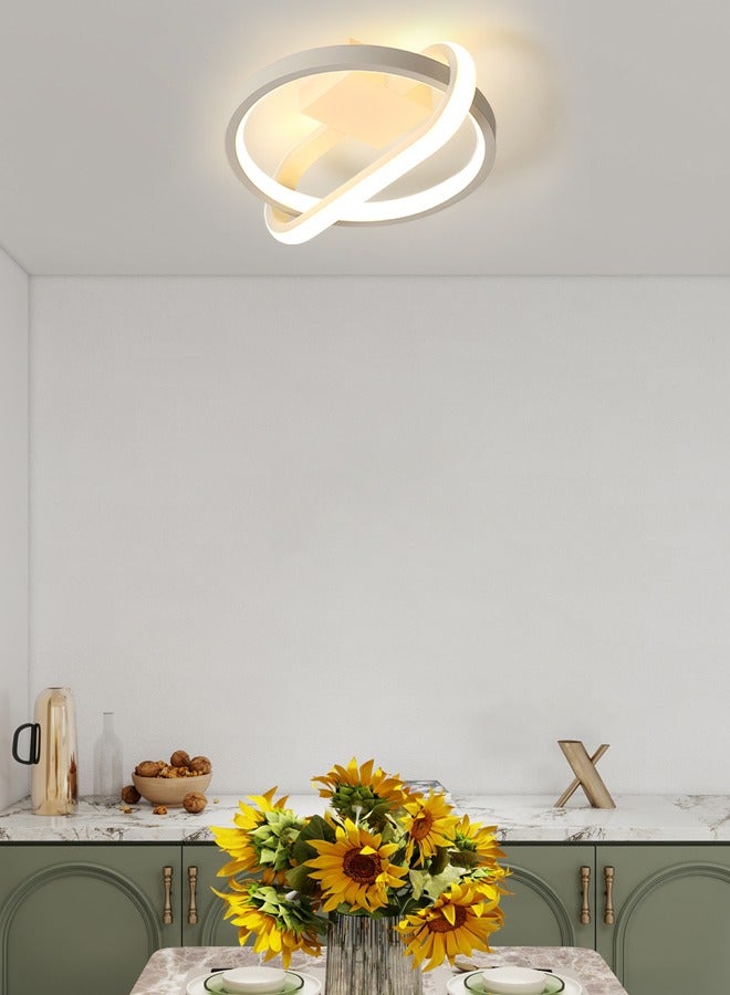 YATAI LIGHTING Modern LED Ceiling Light and Wall Lamp, 20W LED light Fixture, Flush Mount LED light, 3-Color Dimmable, White Aluminum & Acrylic, Ideal for Bedroom, Living Room, Dining Room - Image 5