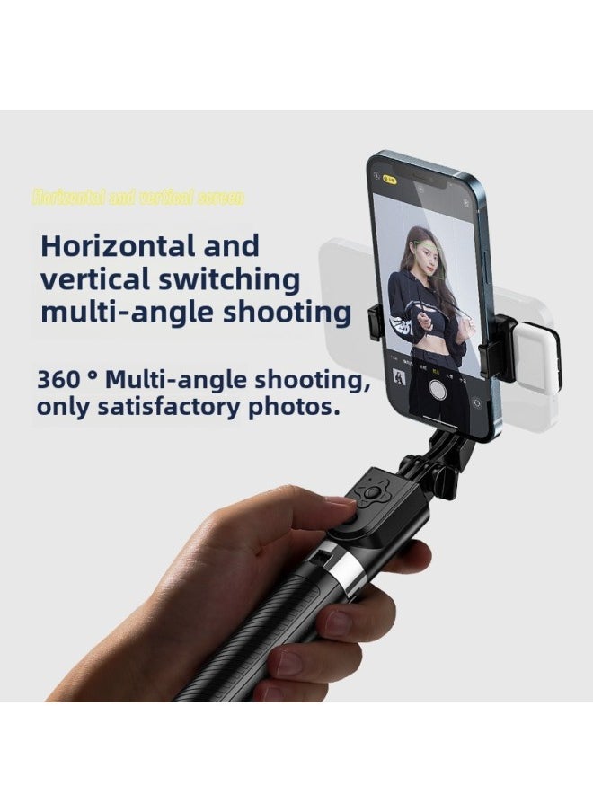 Z6S Selfie Stick 1.6 M Lasting Mobile Phone Bracket Shake Voice Live Floor Tripod Light Retractable-Color:Z6S Conventional 1.64M Single Lamp Black - Image 5