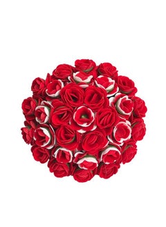 ماهل زهرة محل الصناعية جودا غاجرا، إكسسوارات الشعر للنساء والفتيات، (حزمة 01)، (اللون-أحمر وأبيض) 