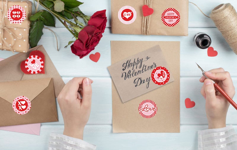 Whatsign 36Pcs Valentines Day Stickers Valentine Labels Stickers Gift Tags Happy Valentines Heart Stickers Valentine Stickers For Cards Envelope Seals Boxes Gift Wrap Valentine Party Favors Decoration - Image 5