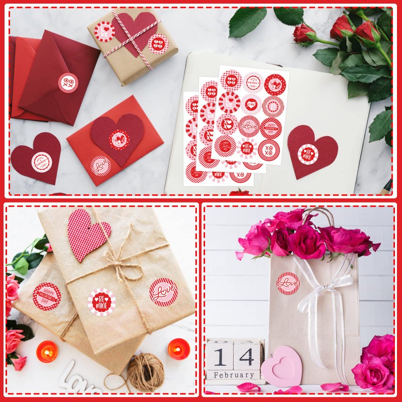 Whatsign 36Pcs Valentines Day Stickers Valentine Labels Stickers Gift Tags Happy Valentines Heart Stickers Valentine Stickers For Cards Envelope Seals Boxes Gift Wrap Valentine Party Favors Decoration - Image 3