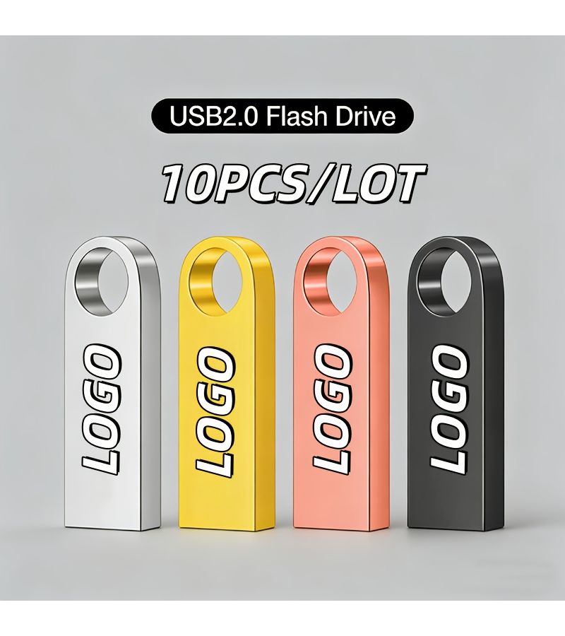 فلاشة USB سوداء معدنية سعة 2 جيجابايت، Stick ذاكرة، هدية تجارية، بن درايف - Image 5