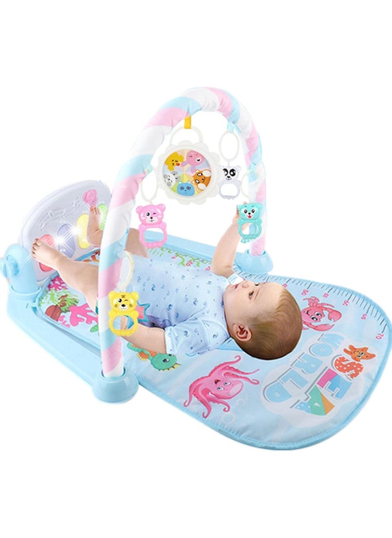 Healife Tummy Time Play Mat for Infants and Newborns - Music Lighting Portable Lightweight Soft Comfortable Piano Gym Fitness Mat for Baby  - Image 1