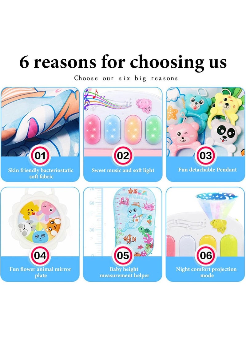 Healife Tummy Time Play Mat for Infants and Newborns - Music Lighting Portable Lightweight Soft Comfortable Piano Gym Fitness Mat for Baby  - Image 2