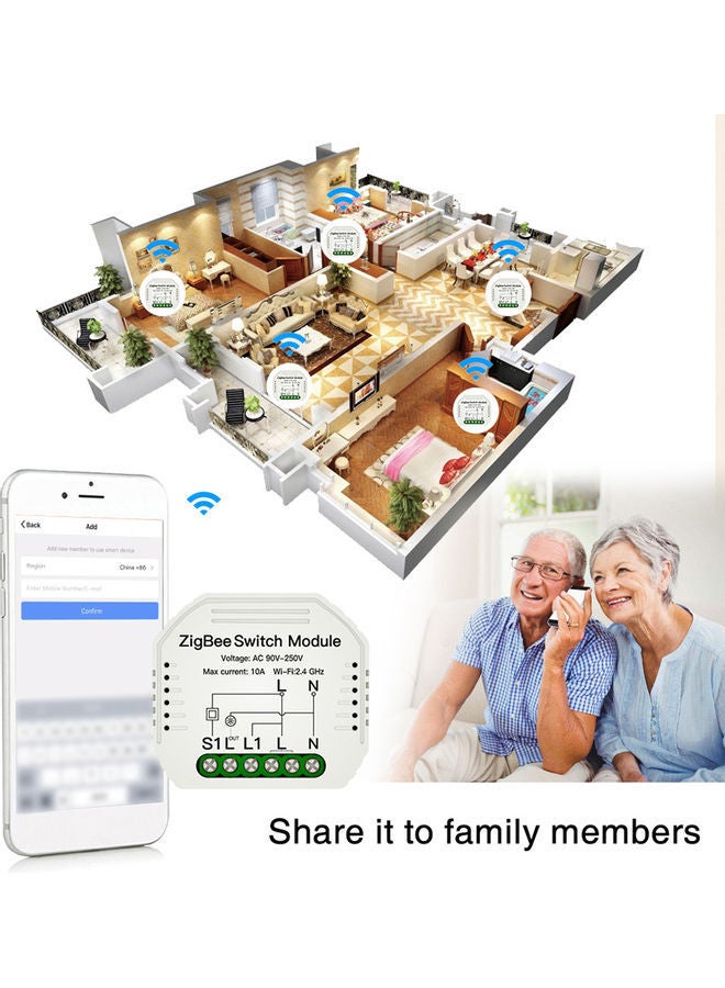 NIBEMINENT Intelligent Module Light Switch White - Image 2