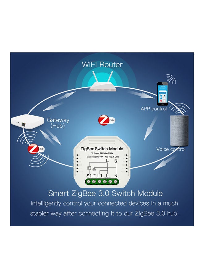 NIBEMINENT Intelligent Module Light Switch White - Image 4