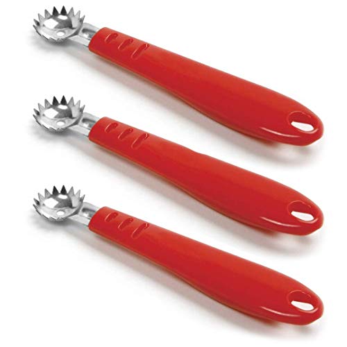 Norpro Strawberry Tomato Corer Huller Stem Remover For Strawberries (3-Pack) - Image 1