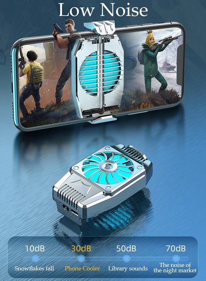 مبرد الهاتف للبث المباشر والألعاب، مروحة تبريد سريعة للهاتف، مبرد الهاتف المحمول للألعاب المحمولة TikTok Live Strea، مناسب لجميع أنواع الهواتف الذكية iPhone وAndroid - Image 4