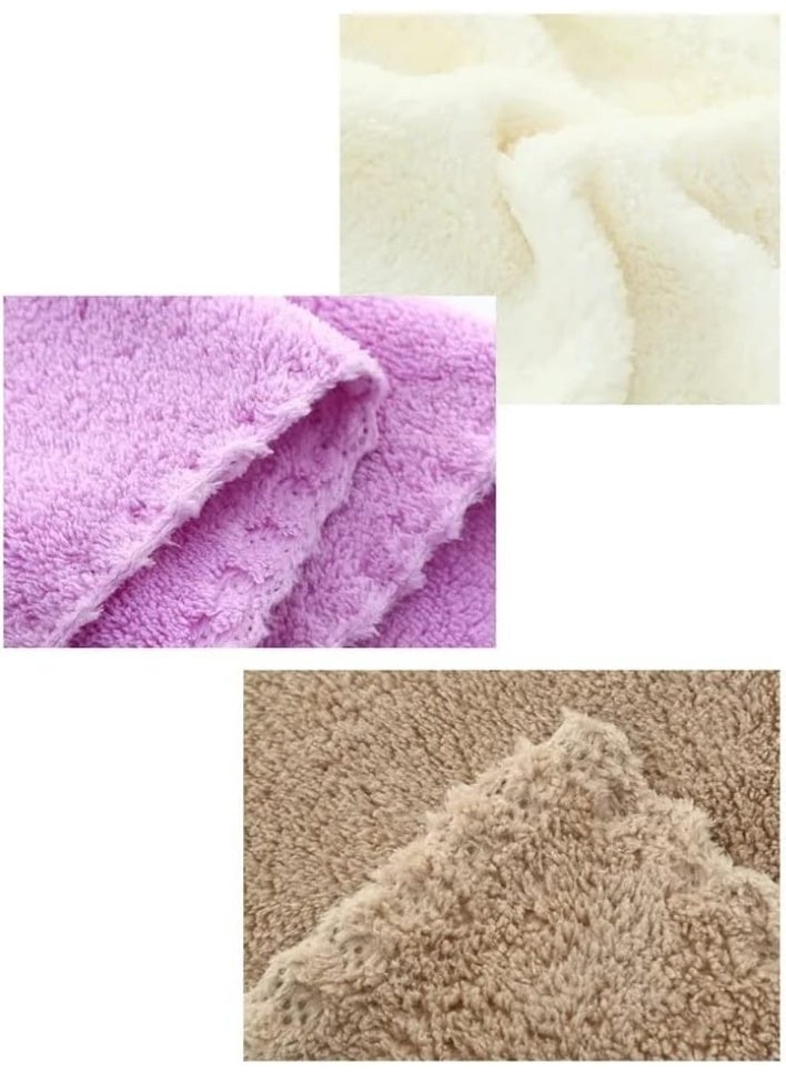 Coral Velvet Bath Towels Set of 3, Soft Bath Towel, Super Absorbent and Fast Drying, Bath Towel Multipurpose Use for Sports, Travel, Fitness, Yoga Simple Beach Towel Set, 3 Colors 70 x 140 cm - Image 5