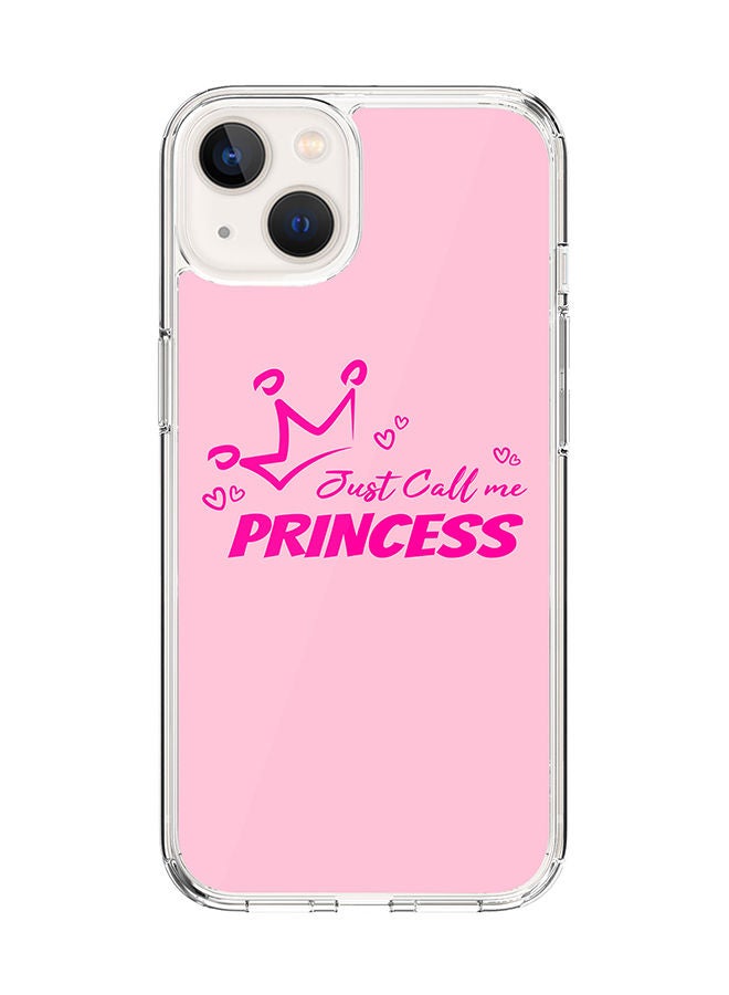 Stylizedd Classic Clear Case for Apple iPhone 14 Hybrid Soft Case Flexible Edges Anti Drop TPU PC Gel Thin Transparent Cover [ Designed for Apple iPhone 14 ] - Just call me princess Full Print - Image 1