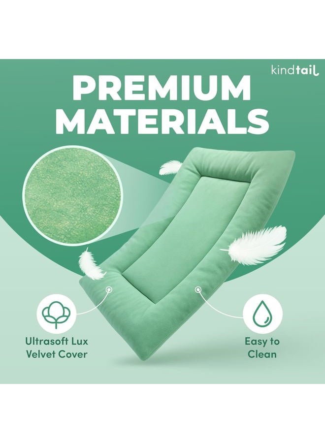 KindTail Dog Crate Pad, Soft Velvet, Reversible Dog Bed Mat, Machine Washable Dog Bed, Kennel Pad for Dogs and Cats, Dog Crate Mattress Pad for Cozy Sleeping, Small, Pink - Image 4