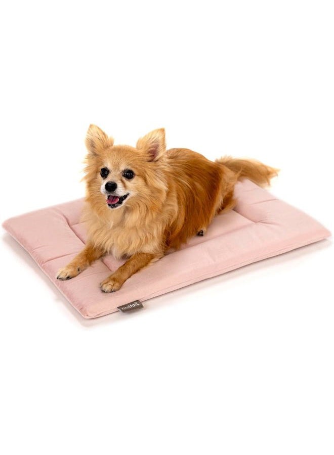KindTail Dog Crate Pad, Soft Velvet, Reversible Dog Bed Mat, Machine Washable Dog Bed, Kennel Pad for Dogs and Cats, Dog Crate Mattress Pad for Cozy Sleeping, Small, Pink - Image 1