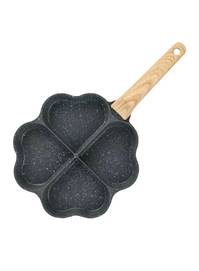 عام **مقلاة مقسمة بتصميم القلب - تسخين متساوي مع مقبض معلق، غير لاصقة لطهي أنواع مختلفة من الطعام** - Image 1