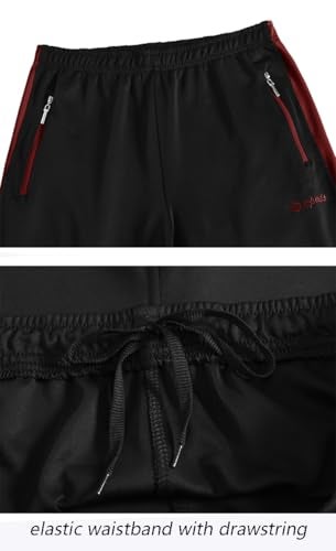 YSENTO Men's Tracksuits Outfits Set 2 Piece Jogging Suits Warm Up Sweatsuits Sweat Track Suits Sets Black 4XL - Image 5
