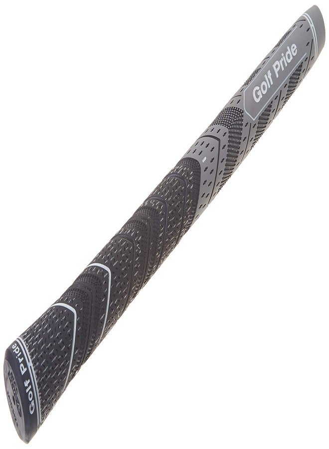 Golf Pride MCC Plus4 Golf Club Grip - All-Weather Hybrid Grip with Larger Lower Hand - Brushed Cotton Cord & Pebbled Texture - Midsize - Grey - Image 4