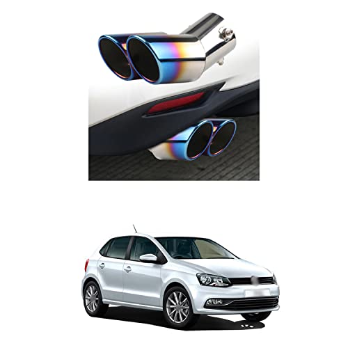 PRIKNIK Silencer Tip Exhaust Pipe Car Stainless Steel Rear Muffler Tip Tail Muffler Tip Pipe Adjustable Car Decoration Exhaust Tip Tailpipe Compatible with P-olo G-T - Image 4