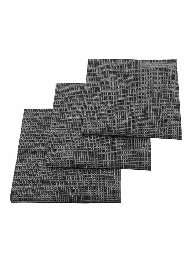 Restaurantware Paper Cocktail Napkins, 2 Ply Napkins, Disposable Beverage Napkins - Black with White Threads - 8" x 8" - Luxnap Micropoint - 4800ct Box  - Image 2
