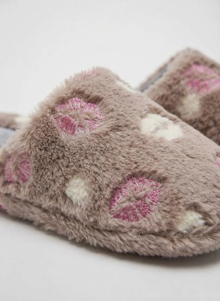 Viny Brown Viny Women's Home Slippers | Comfortable Slip-On Indoor House Shoes | Non-Slip Sole for Everyday Wear for Women | Best Price UAE