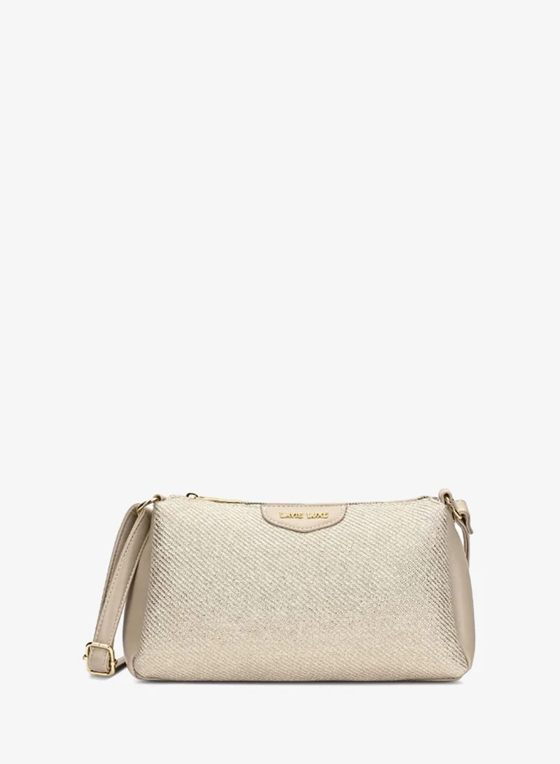 Lavie  Luxe Women's Glam Lizzy 3-Compartment Sling (Beige) for Women | Best Price UAE