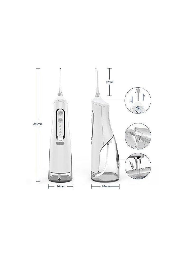 Portable Dental Water Flosser Oral Irrigator White 310ml - pzsku/Z2A708F911E5AEEEEDCC1Z/45/_/1666767239/16f07f9b-0ab8-417b-9fec-e15c95aec0e1