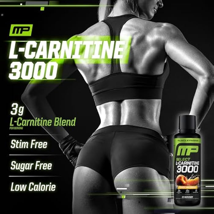 MusclePharm Muscle Pharm L-Carnitine 3000, The Ultimate Liquid L Carnitine Supplement for High-Performance, Supports Metabolism, Hydration & Energy, Zero Sugar, Low Calories, Peach Nectarine Flavor, 32 Servings - Image 4