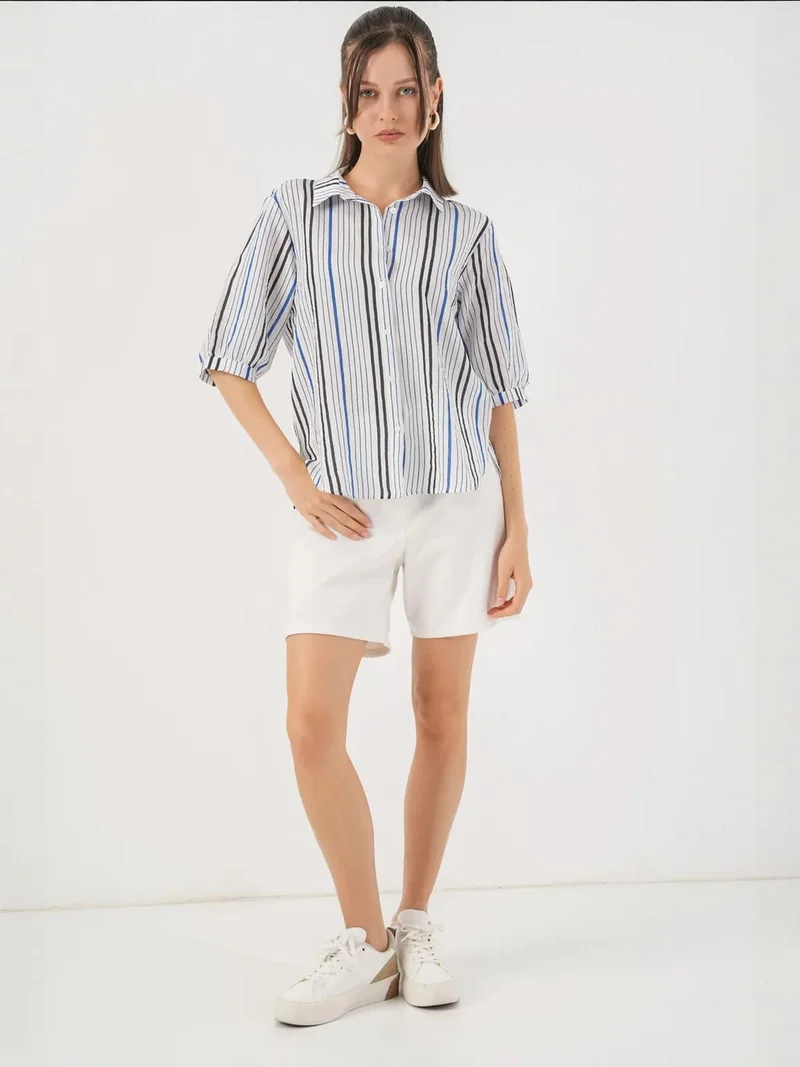 BIG DART BDART Striped Poplin Shirt