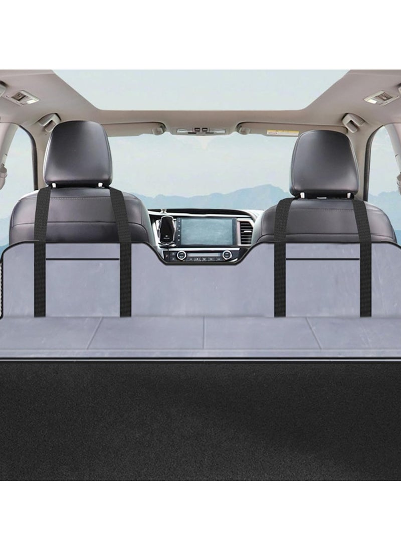 AUTOYSUR Car Back Seat Mattress Extension Plate,Foldable Car Back Seat Extender,Car Back Seat Extender, Increase Travel Trunk Space and Car Bed Camping Space for Car,grey  - Image 1