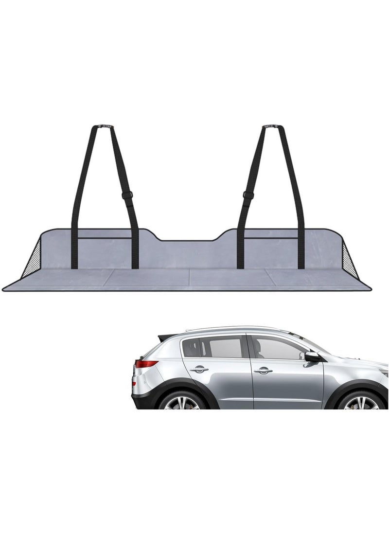 AUTOYSUR Car Back Seat Mattress Extension Plate,Foldable Car Back Seat Extender,Car Back Seat Extender, Increase Travel Trunk Space and Car Bed Camping Space for Car,grey  - Image 2