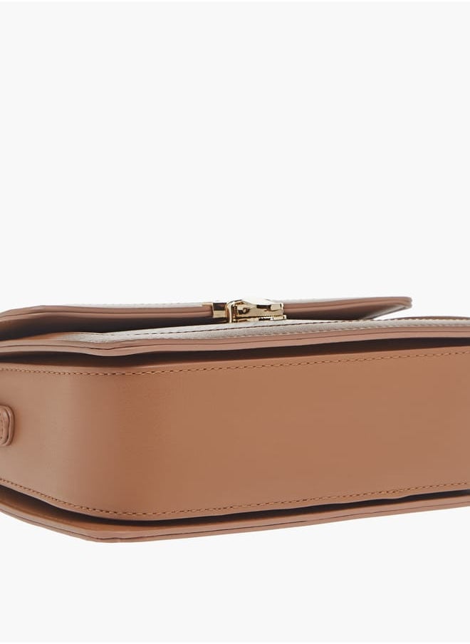 Flora Bella By Shoexpress Womens Monogram Print Satchel Bag With Grab Handle And Tuck Lock Closure  - Image 5