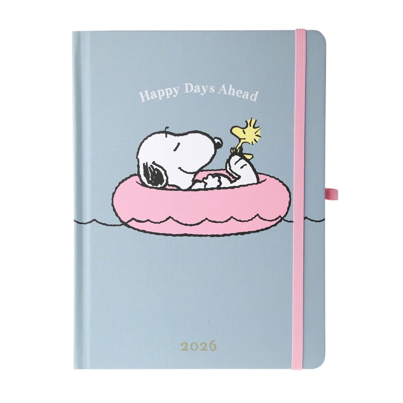 Graphique July 2025 â€“ Dec. 2026 Planner by Graphique, Weekly and Monthly Planner, 18 Months Calendar, Hardcover, Peanuts Pink Floatie, 6â€ x 8â€ - Image 1