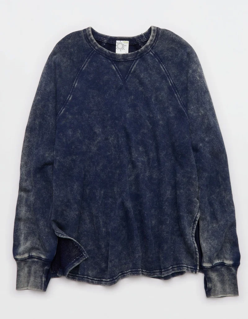 Aerie  OFFLINE By Aerie Keep It 100 Terry Long Sleeve T-Shirt for Women | Best Price UAE