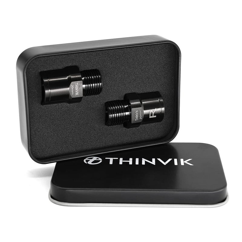 Thinvik Titanium Alloy Bike Pedal Extenders, Extended Pedal Spacer for 9/16 inch Bike Pedals, Pedal Extensions - Extended 20mm/ 0.79in - Image 1