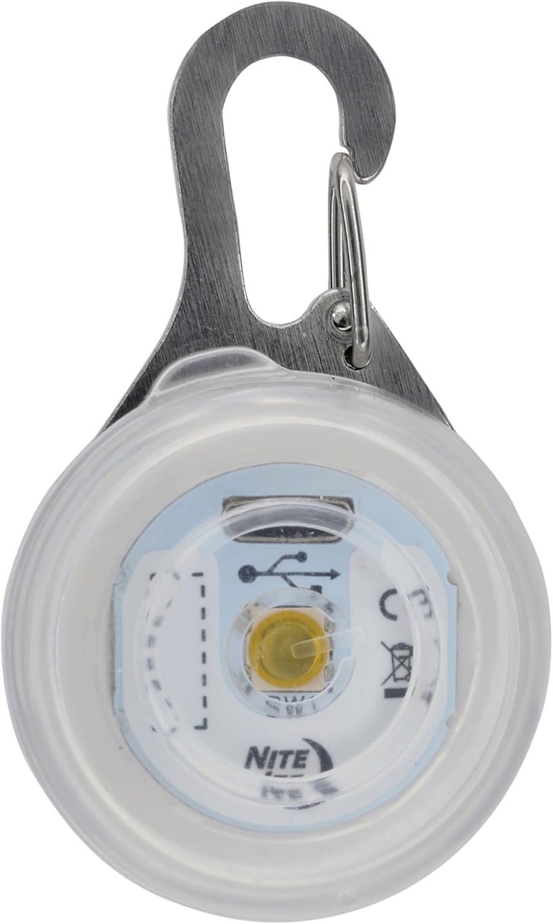 NiteIze ضوء كارابيني قابل لإعادة الشحن من نيت آيز سبوت ليت 35 ساعة من التشغيل يناسب السلاسل والأكياس والسحابات مثالي للعثور على العناصر في الخزائن المظلمة أو كضوء طوارئ للسيارة أبيض - Image 5