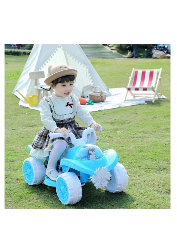 Generic - Frozen Ride on Electric Quad Bike Rechargeable Quad Bike for Girls and Boys Ride on 4 Wheel Motorcycle for Kids Battery Powered Ride On by Ride on Toys for Boys and Girls Frozen Theme - Image 1