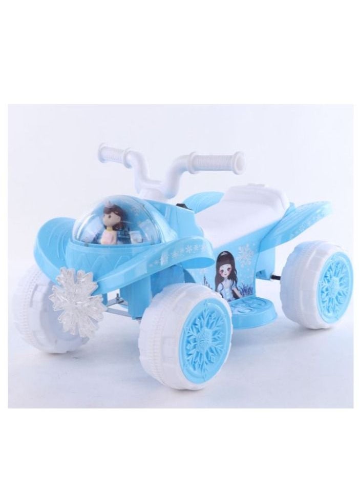 Generic - Frozen Ride on Electric Quad Bike Rechargeable Quad Bike for Girls and Boys Ride on 4 Wheel Motorcycle for Kids Battery Powered Ride On by Ride on Toys for Boys and Girls Frozen Theme - Image 1