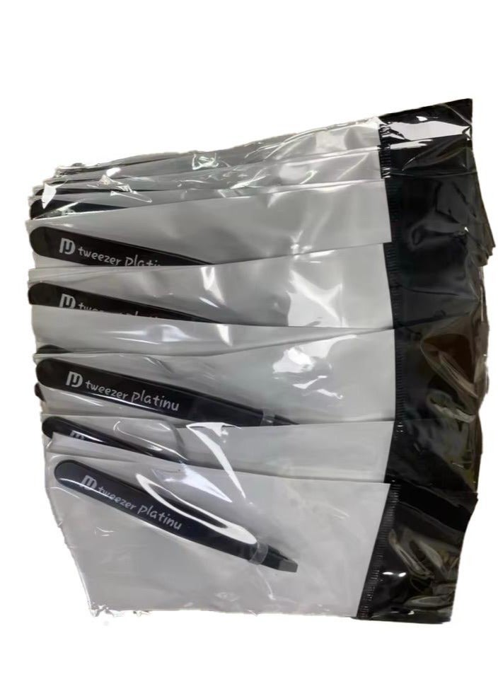 DM Tweezers for Women Facial Hair & Men – Precision Slant-Pointed Eyebrow Tweezer for Ingrown Hair, Blackhead & Splinter Removal (Black) - Image 3