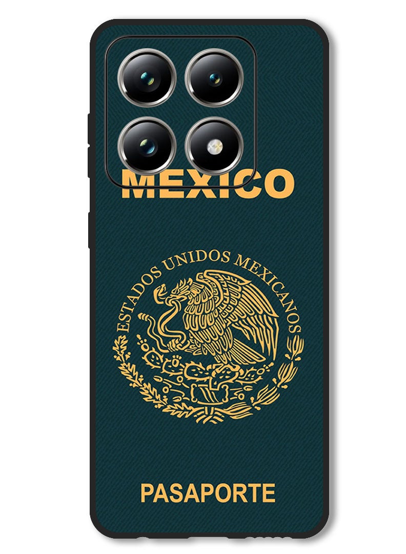Theodor Case Compatible with Xiaomi 14T Pro Protection Shockproof Bumper Cover Mexico Passport - Image 1
