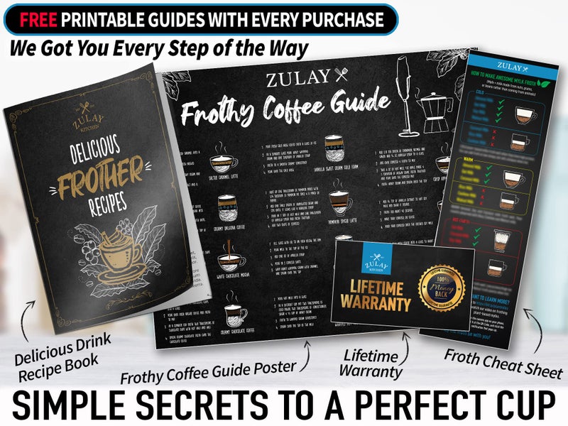 Zulay Kitchen Handheld Milk Frother with Duracell AA Batteries - Ultra Fast Electric Mixer & Foam Maker, Easy-Clean Drink Mixer for Coffee & More - Image 4