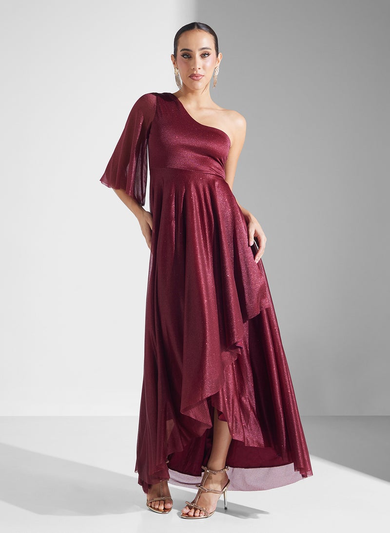 Ella Limited Edition Asymmetric Glitter Dress - Image 5