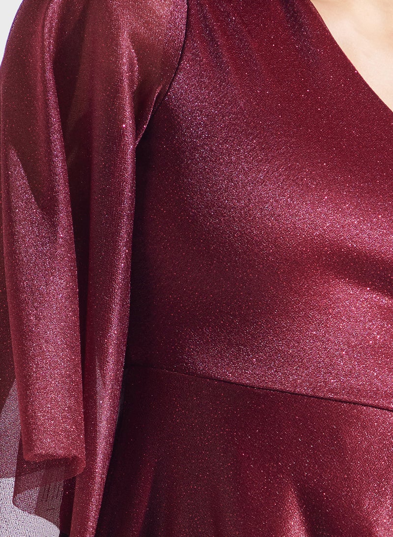 Ella Limited Edition Asymmetric Glitter Dress - Image 4