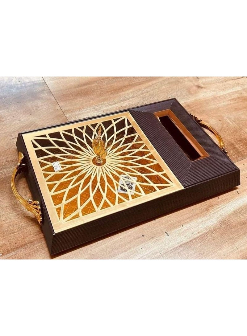 Spaceshoop Wooden Tissue Box and Tasali tray  for Sweets and Nuts - Image 3