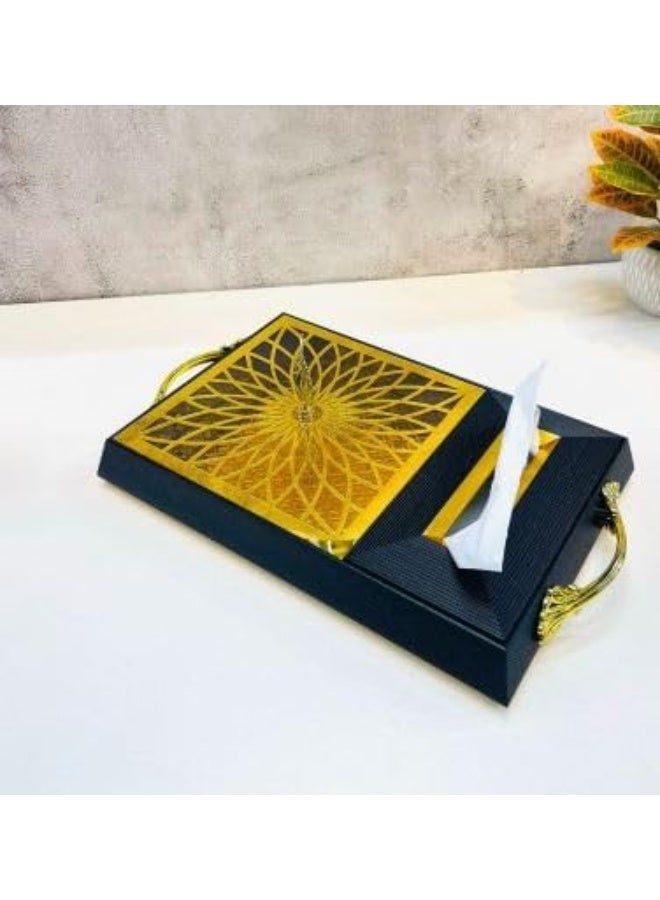 Spaceshoop Wooden Tissue Box and Tasali tray  for Sweets and Nuts - Image 2