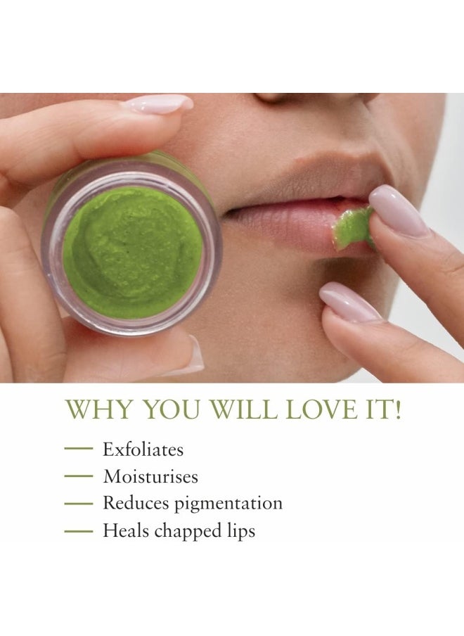 Just Herbs Ayurvedic & Vegan Green Apple Lip Scrub & Lip Mask duo pack for Chapped, Pigmented & Dark lips, 30gm  - Image 2