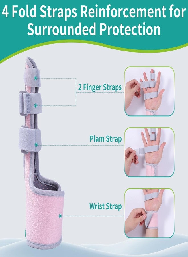 lefeke Trigger Finger Splint, Finger Brace for Middle, Index, Pinky or Ring Finger Support, Hand Splint for Broken Fingers, Arthritis, Fracture, Hand Brace with Fingers Support (Pink) - Image 3