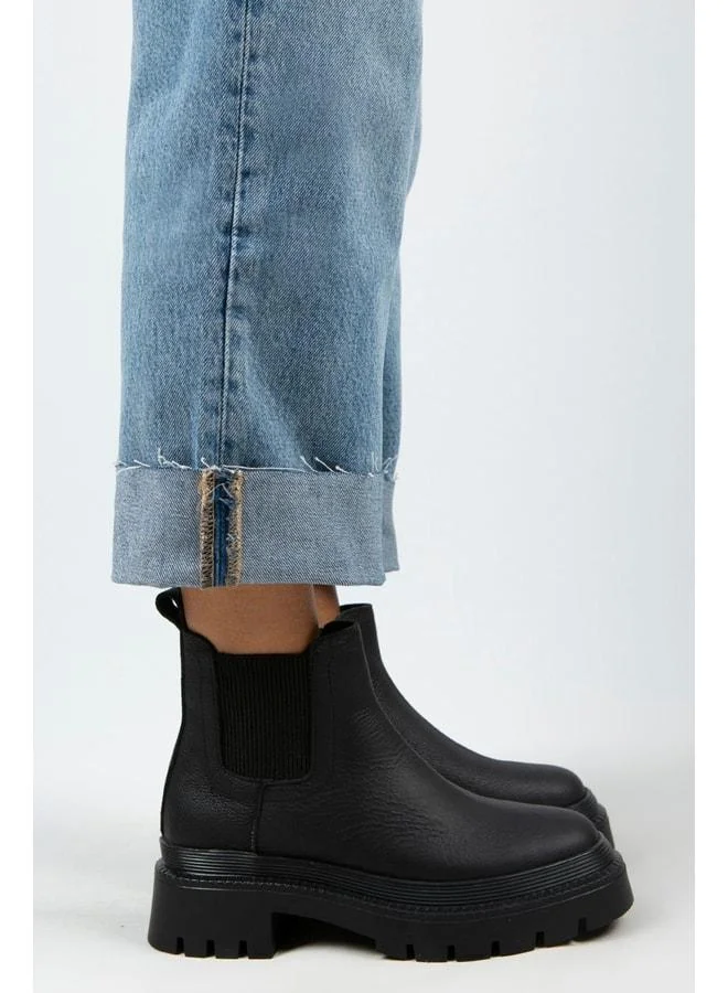 Manijero  Misty Women's Genuine Leather Double-Sided Elastic Black Boots. for Women | Best Price UAE