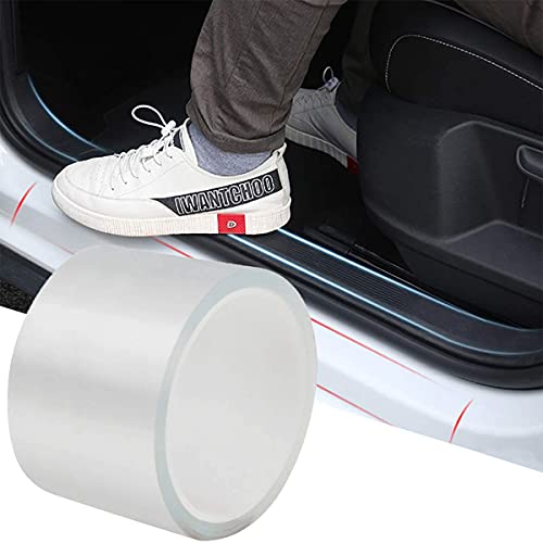 Automaze Car Door Universal Edge Guard Clear Door Sill & Trim Protector, Vinyl Protection Film/Tape, Fit for Most Cars (Transparent, 7cm X 16Ft) - Image 1