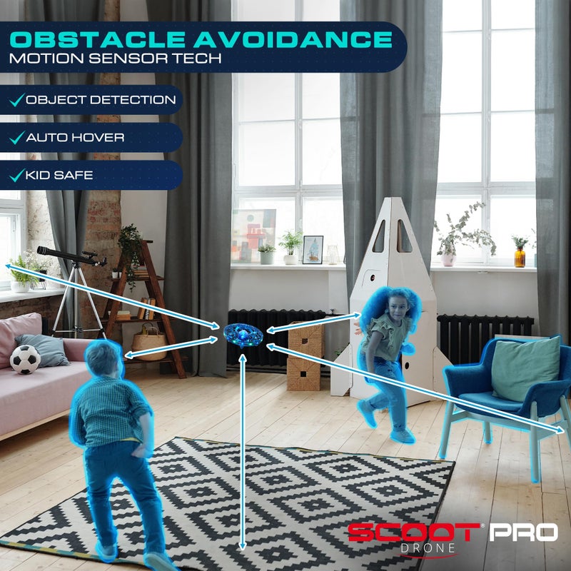 Force1 Scoot Pro Hand Operated Drone for Kids or Adults - Induction Hands Free Motion Sensors Mini Drones with Bright LED Projection, 360 Flips, Easy Indoor Small UFO Flying Orb Ball Drone Toy - Image 5