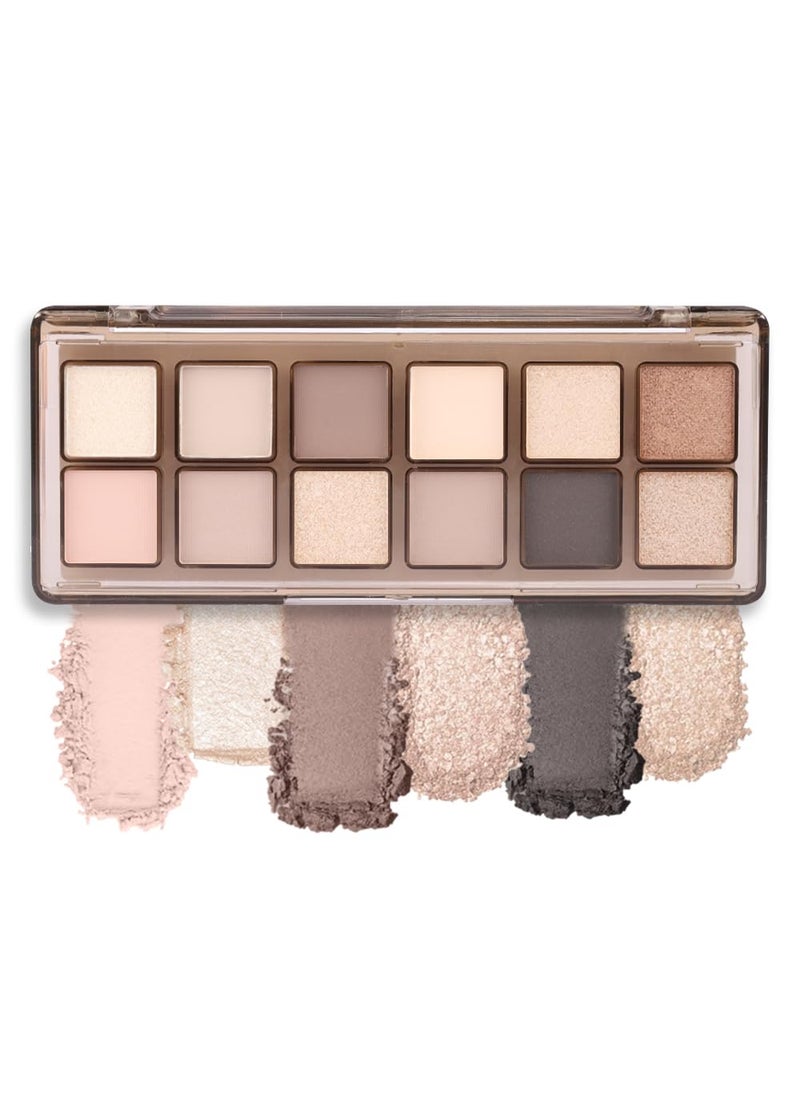 AMY'S DIARY AMY'S DIARY 12-Color Nude Eyeshadow Palette for Versatile Day-to-Night Looks – Blendable, Long-Lasting, and Highly Pigmented. Elevate Your Eye Makeup – Unleash Your Unique Style (20) 