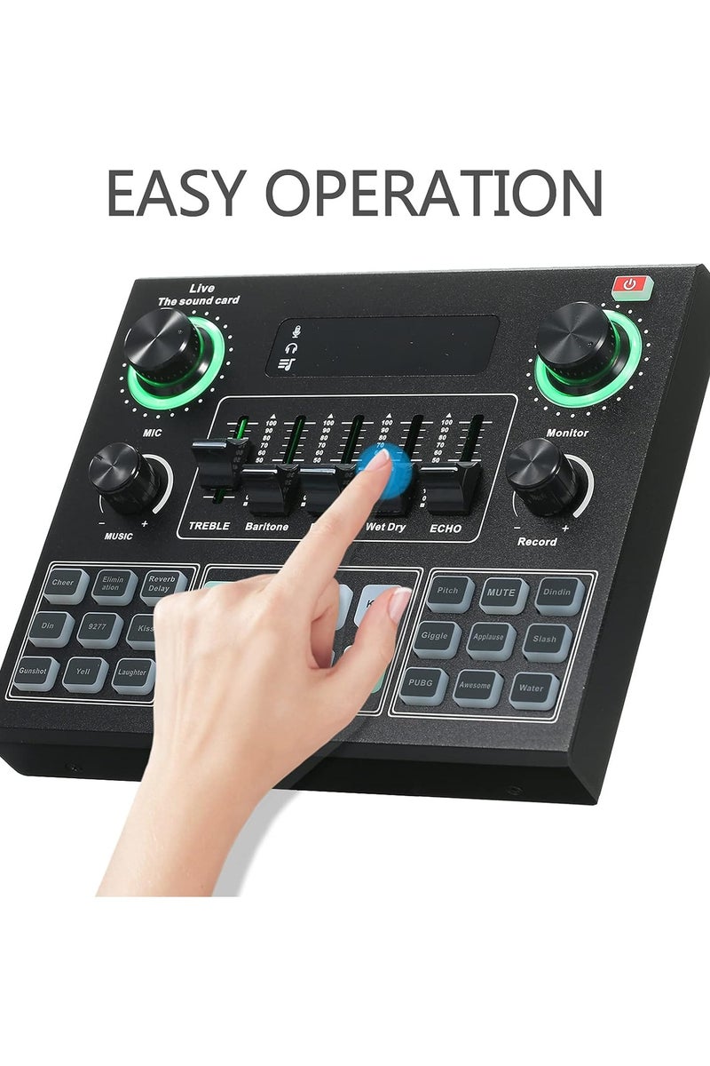 V9 Live Sound Card Audio Mixer I6970-A Black - Image 3